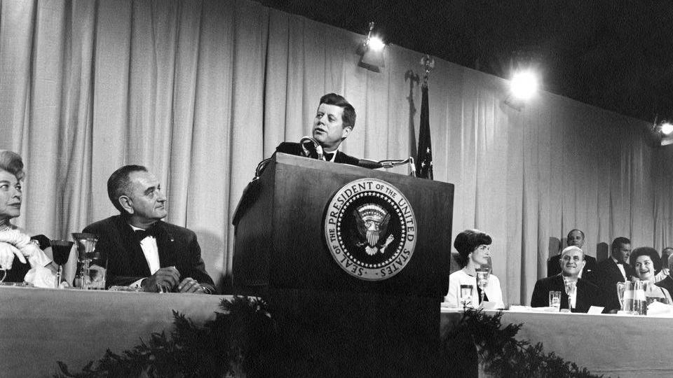On November 29,1962, John F. Kennedy presented the argument for a national cultural center. After his assasination, Congress dedicated the project as a memorial to him.