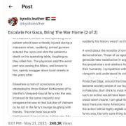 X account kyotoleather posted a manifesto shortly before the shooting of 2 Israeli embassy staffers in WashingtonDC